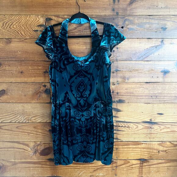 NWT Nanette Lepore for Neiman Marcus Velvet Dress size 8 Damsel in Distress - Picture 1 of 8